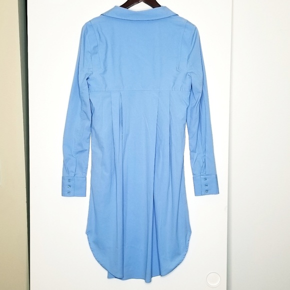 Milly Long Sleeve Stretch Poplin Shirt Dress - Picture 4 of 8